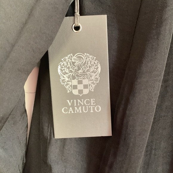 {Vince Camuto} Black Embellished Long Sleeve Blouse - Picture 5 of 6